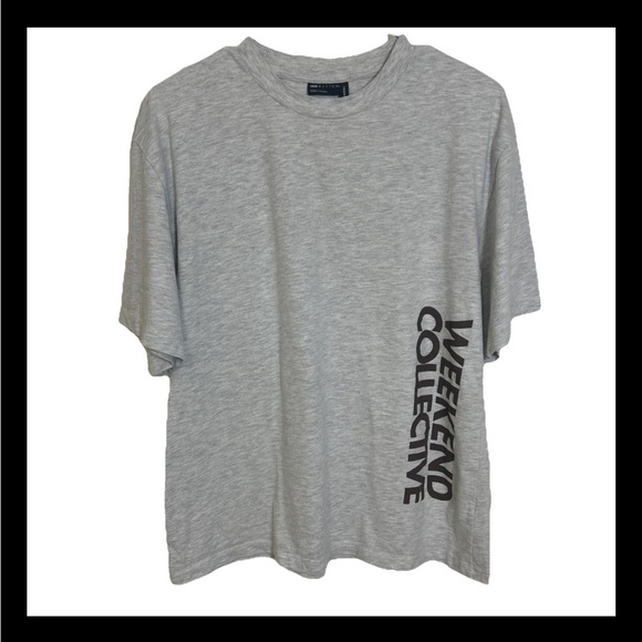 ASOS Gray Weekend Collective Tee - Short Sleeve size 6 crewneck T-shirt - Picture 1 of 6
